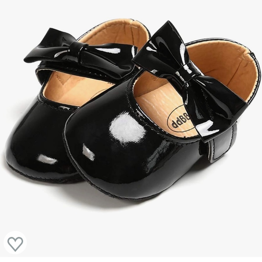 Baby Girl Black Patent Mary Jane Dress Shoes, 12-18M